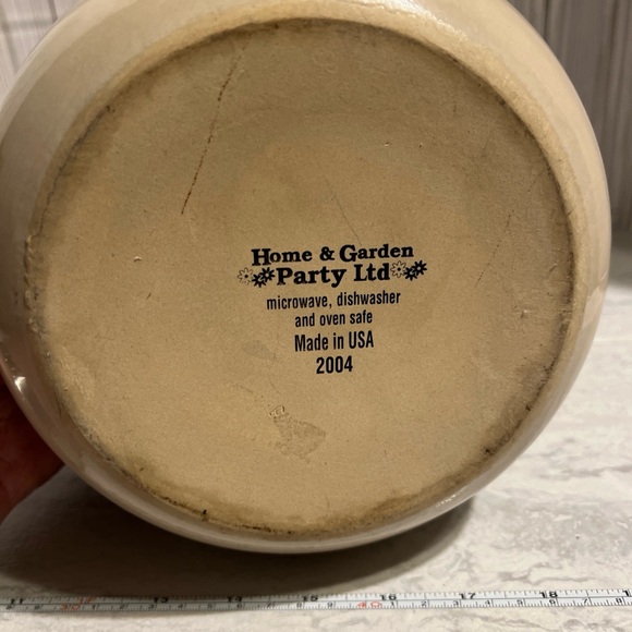 2001 HOME & GARDEN PARTY FLORAL SPLENDOR STONEWARE CROCK & LID - VERY BEAUTIFUL - Picture 3 of 3